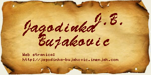 Jagodinka Bujaković vizit kartica